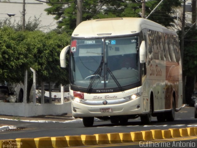 Viação São Bento Ribeirão Preto 10040 na cidade de Franca, São Paulo, Brasil, por Guilherme Antonio. ID da foto: 3626013.