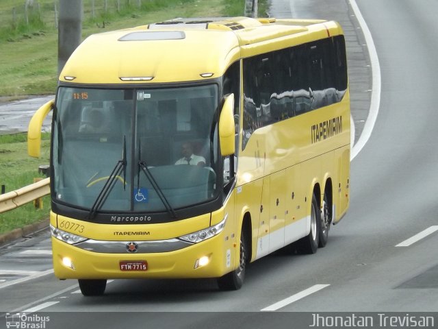 Viação Itapemirim 60773 na cidade de Lavrinhas, São Paulo, Brasil, por Jhonatan Diego da Silva Trevisan. ID da foto: 3628489.