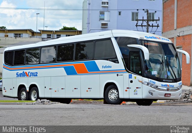 VUSC - Viação União Santa Cruz 2760 na cidade de Santa Maria, Rio Grande do Sul, Brasil, por Matheus Etges. Número da foto: #3628745.
